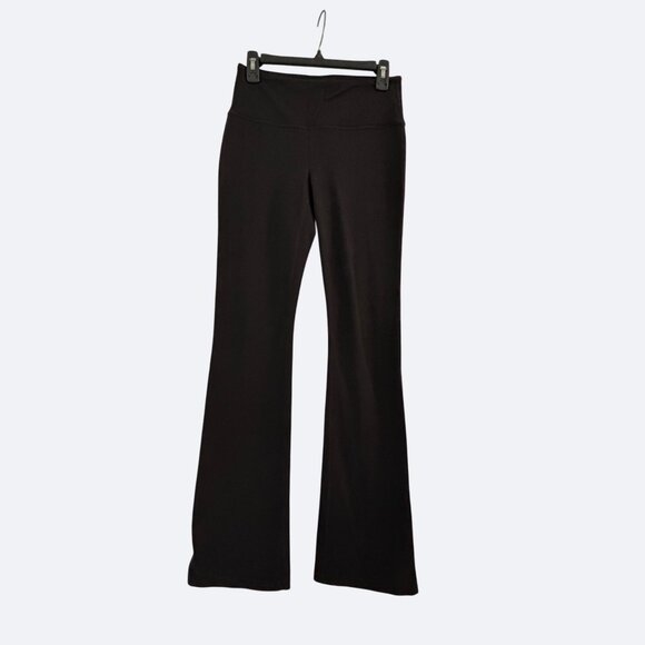 prAna Womens Transform Flare Pants Black M Leggings EUC Pockets Yoga Work - Picture 1 of 8